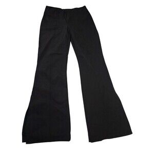 House of Harlow 1960 Black Flare High Rise Pants Women's Size 8 Split Hem I6.3